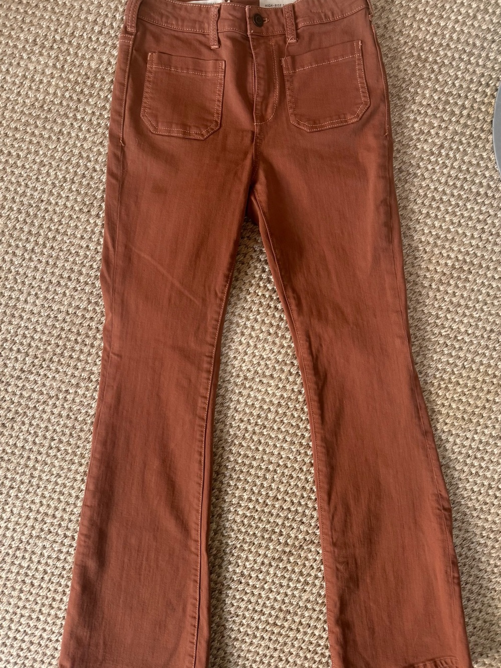 Pilcro and the Letterpress Rust High-Rise Skinny Bootcut Jeans